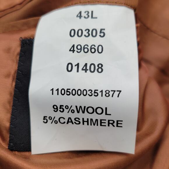 Joseph Jos A. Bank Suit Jacket Charcoal Gray Wool Cashmere 2 Button 43L Slim Fit - Picture 7 of 8